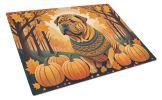 NEW Shar Pei Fall Glass Cutting Board Decorative Tempered Glass Kitchen Cutting and Serving Board Large Size Chopping Board