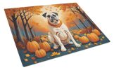 NEW White Boxer Fall Glass Cutting Board Decorative Tempered Glass Kitchen Cutting and Serving Board Large Size Chopping Board