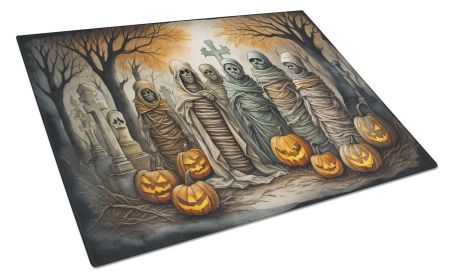 NEW Mummies Spooky Halloween Glass Cutting Board Decorative Tempered Glass Kitchen Cutting and Serving Board Large Size Chopping Board