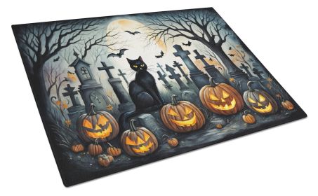 NEW Black Cat Spooky Halloween Glass Cutting Board Decorative Tempered Glass Kitchen Cutting and Serving Board Large Size Chopping Board