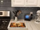 NEW Lakeland Terrier Fall Glass Cutting Board Decorative Tempered Glass Kitchen Cutting and Serving Board Large Size Chopping Board