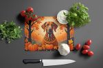 NEW Rhodesian Ridgeback Fall Glass Cutting Board Decorative Tempered Glass Kitchen Cutting and Serving Board Large Size Chopping Board