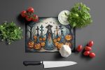 NEW La Catrina Skeleton Spooky Halloween Glass Cutting Board Decorative Tempered Glass Kitchen Cutting and Serving Board Large Size Chopping Board