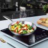 SOGA 36cm Stainless Steel Fry Pan Induction Cooking Pan with Handle