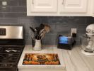 NEW Shar Pei Fall Glass Cutting Board Decorative Tempered Glass Kitchen Cutting and Serving Board Large Size Chopping Board