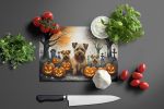 NEW Norfolk Terrier Spooky Halloween Glass Cutting Board Decorative Tempered Glass Kitchen Cutting and Serving Board Large Size Chopping Board
