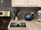 NEW Black Pug Spooky Halloween Glass Cutting Board Decorative Tempered Glass Kitchen Cutting and Serving Board Large Size Chopping Board
