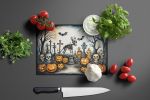 NEW Pet Cemetery Spooky Halloween Glass Cutting Board Decorative Tempered Glass Kitchen Cutting and Serving Board Large Size Chopping Board