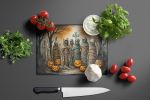 NEW Mummies Spooky Halloween Glass Cutting Board Decorative Tempered Glass Kitchen Cutting and Serving Board Large Size Chopping Board