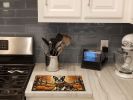 NEW Boston Terrier Fall Glass Cutting Board Decorative Tempered Glass Kitchen Cutting and Serving Board Large Size Chopping Board
