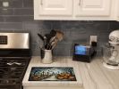 NEW Day of the Dead Spooky Halloween Glass Cutting Board Decorative Tempered Glass Kitchen Cutting and Serving Board Large Size Chopping Board
