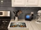 NEW Pet Cemetery Spooky Halloween Glass Cutting Board Decorative Tempered Glass Kitchen Cutting and Serving Board Large Size Chopping Board