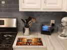 NEW Tibetan Spaniel Fall Glass Cutting Board Decorative Tempered Glass Kitchen Cutting and Serving Board Large Size Chopping Board