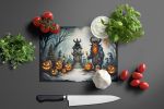 NEW Krampus The Christmas Demon Spooky Halloween Glass Cutting Board Decorative Tempered Glass Kitchen Cutting and Serving Board Large Size Chopping B