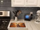 NEW Chihuahua Fall Glass Cutting Board Decorative Tempered Glass Kitchen Cutting and Serving Board Large Size Chopping Board