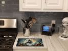 NEW Flying Witch Spooky Halloween Glass Cutting Board Decorative Tempered Glass Kitchen Cutting and Serving Board Large Size Chopping Board