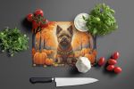 NEW Cairn Terrier Fall Glass Cutting Board Decorative Tempered Glass Kitchen Cutting and Serving Board Large Size Chopping Board