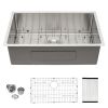 Lordear 32 Inch Undermount Kitchen Sink Single Bowl 16 Gauge Stainless Steel Sink
