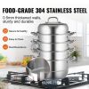 Multi Tiers Kitchen Pan Cookware Stainless Steel Steamer Set