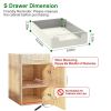 2Pcs Pull Out Cabinet Organizers Sliding Shelf Spice Rack Carbon Steel Roll Out Drawers Fixed with Adhesive Nano Film with Handle 55LBS Max Load