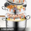 Multi Tiers Kitchen Pan Cookware Stainless Steel Steamer Set